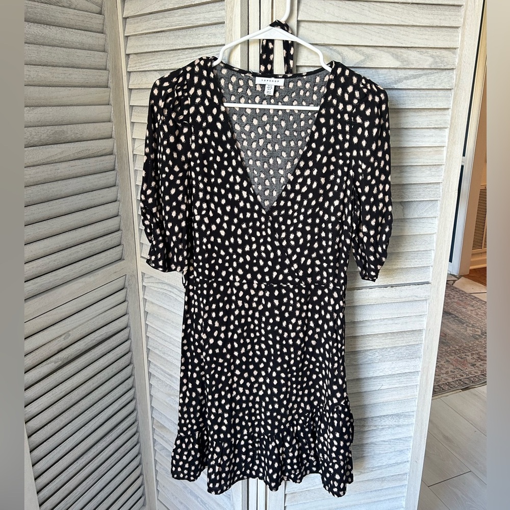 TopShop Polka Dot Ruffle Dress